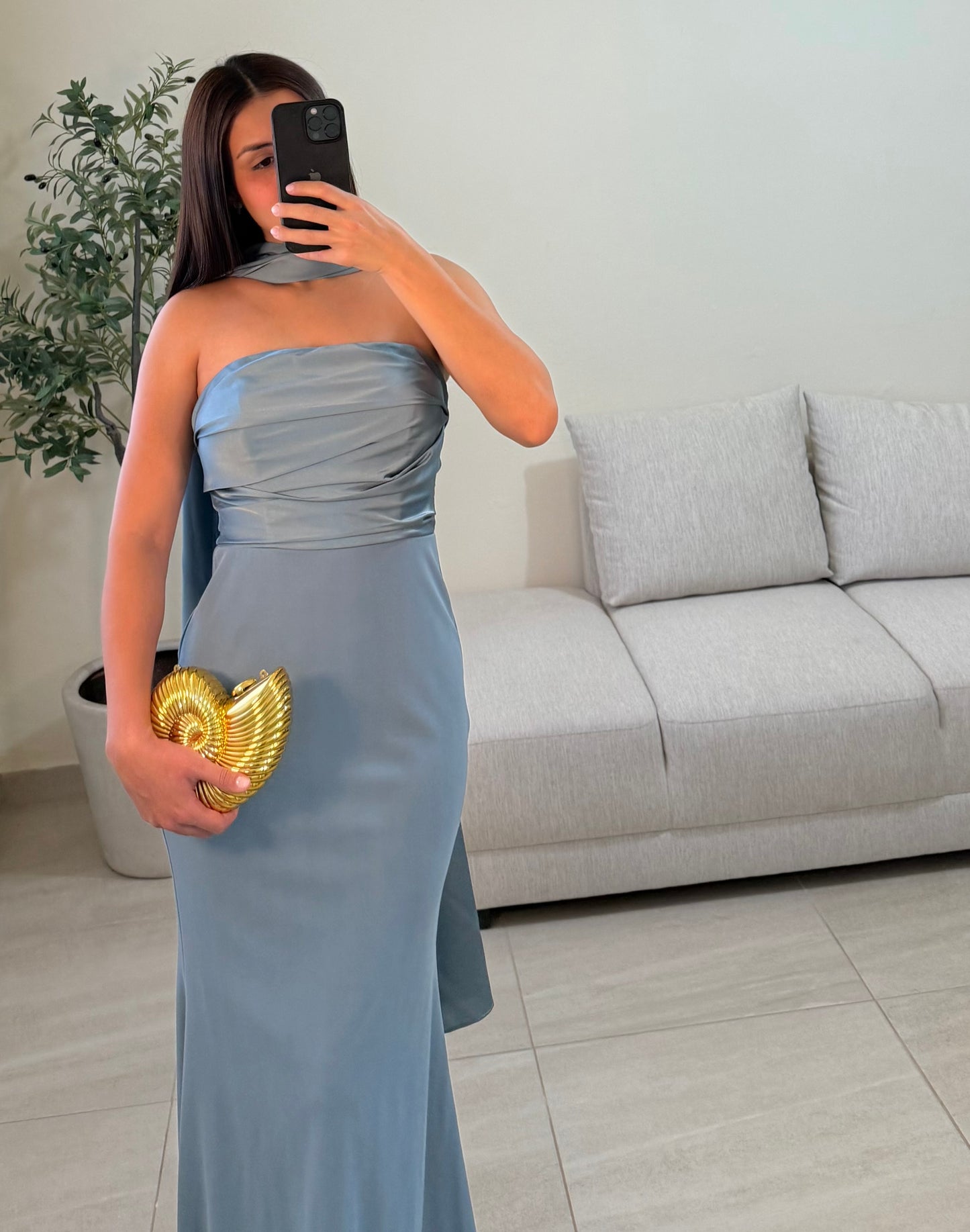 Vestido Maia Azul Neblina