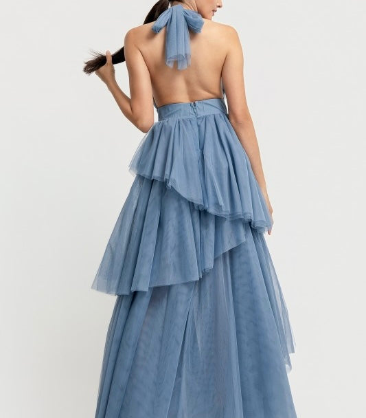 Vestido Priscila Azul Neblina