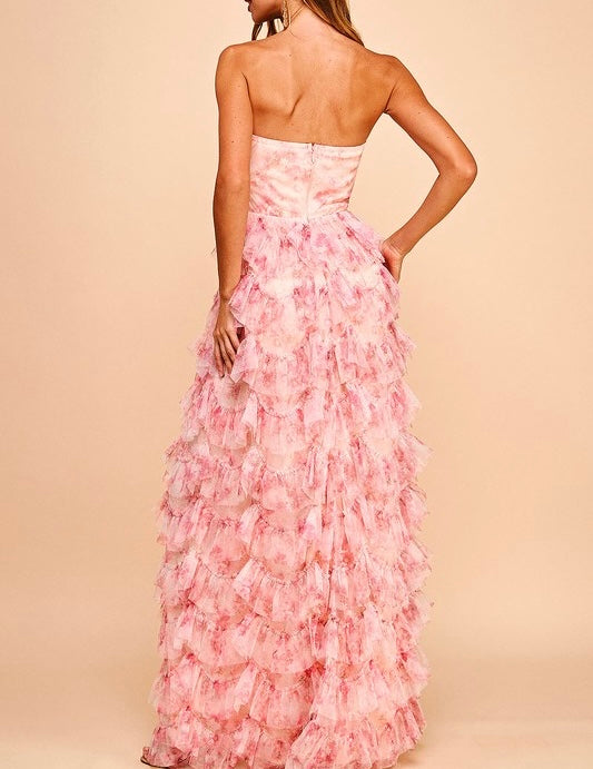 Vestido Kristel Flores Blush