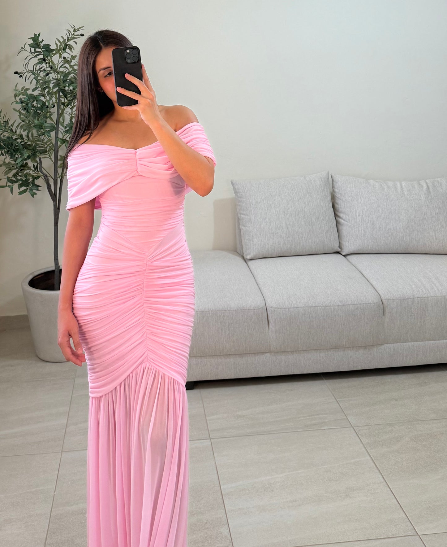Vestido Lorena Rosa Pastel