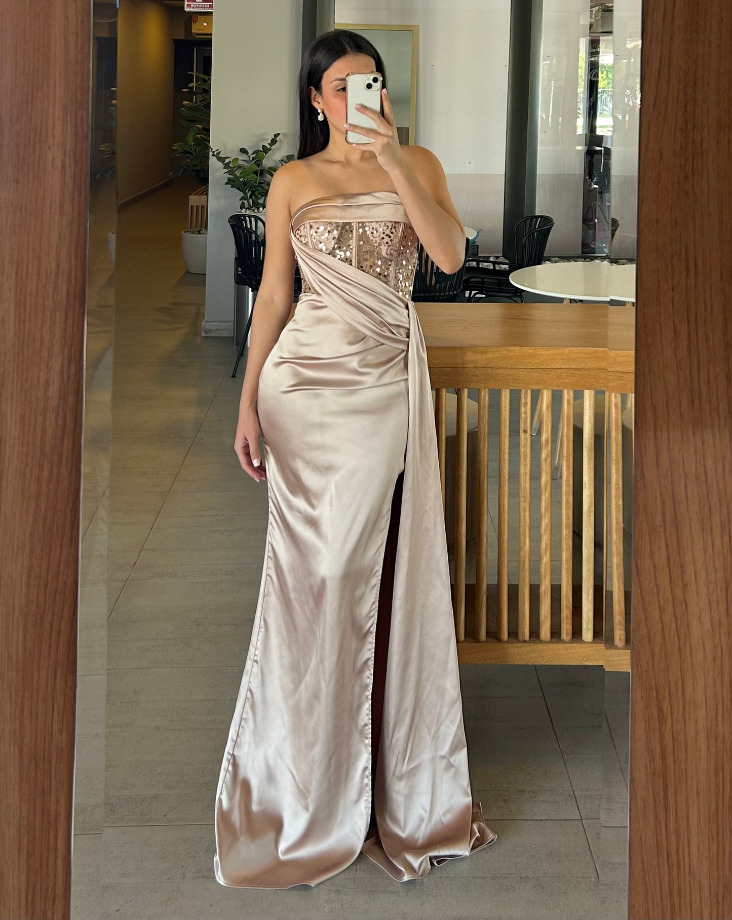 Vestido Anette Champagne