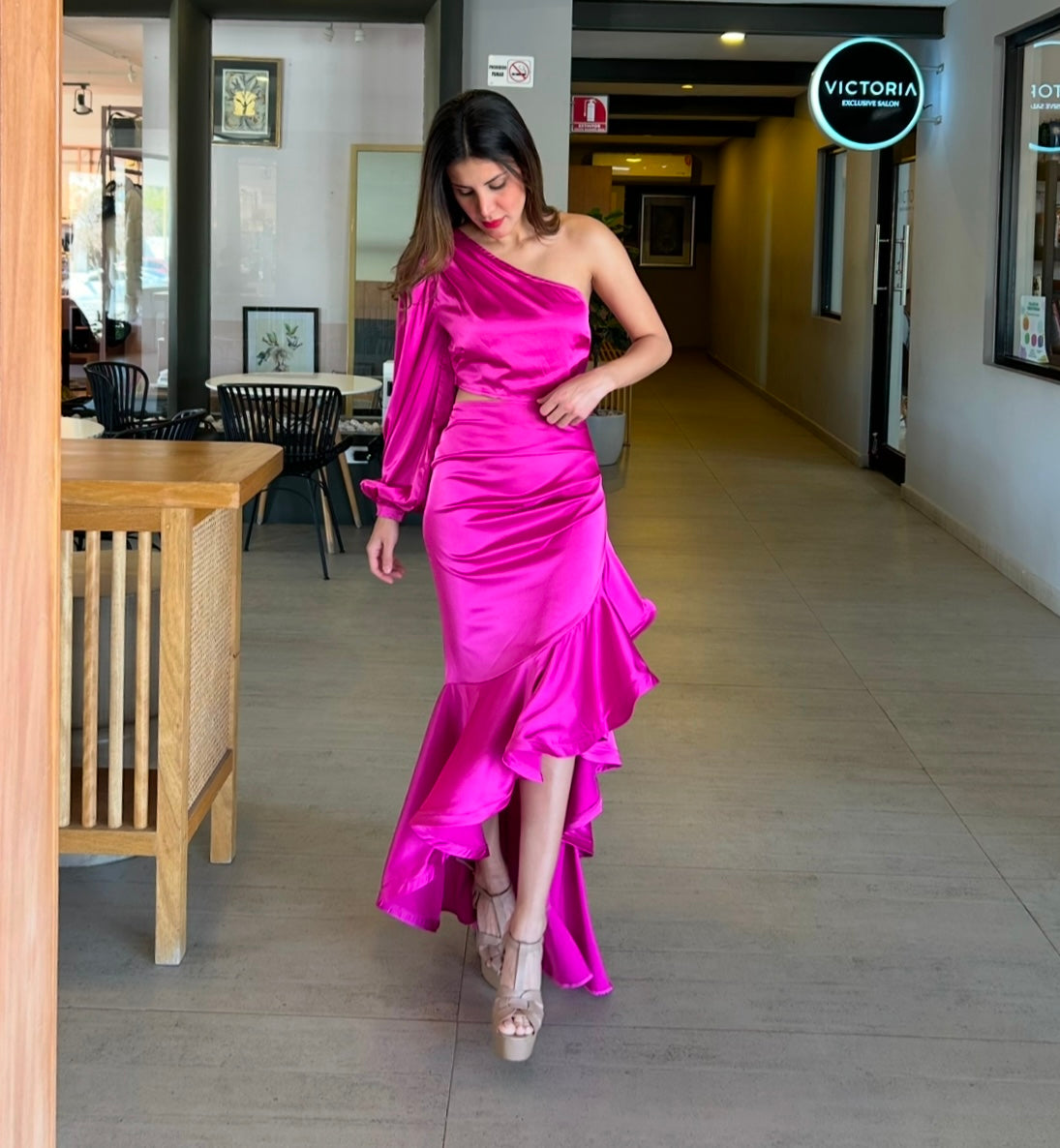 Vestido Regina Fucsia