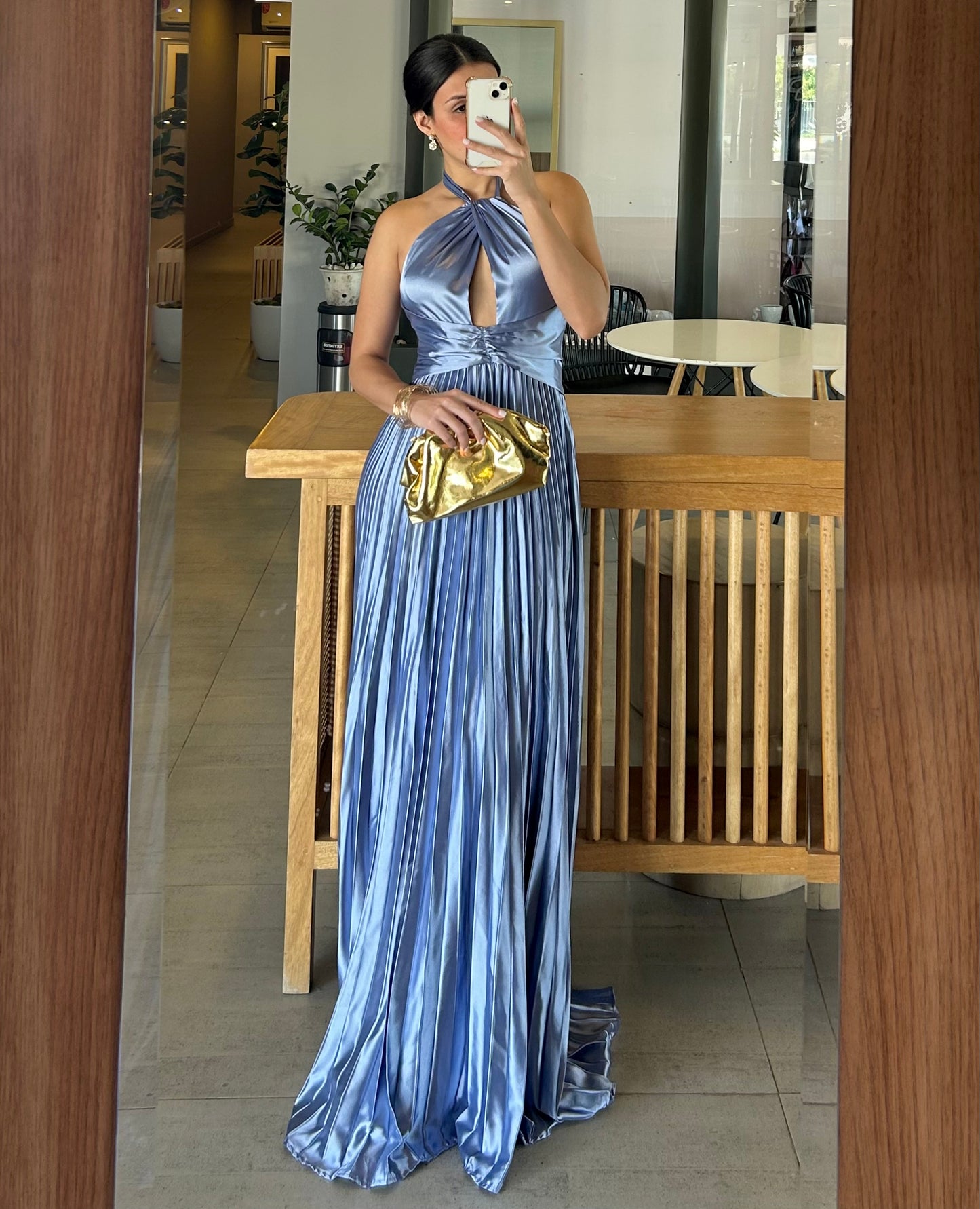 Vestido Elisa Azul Claro