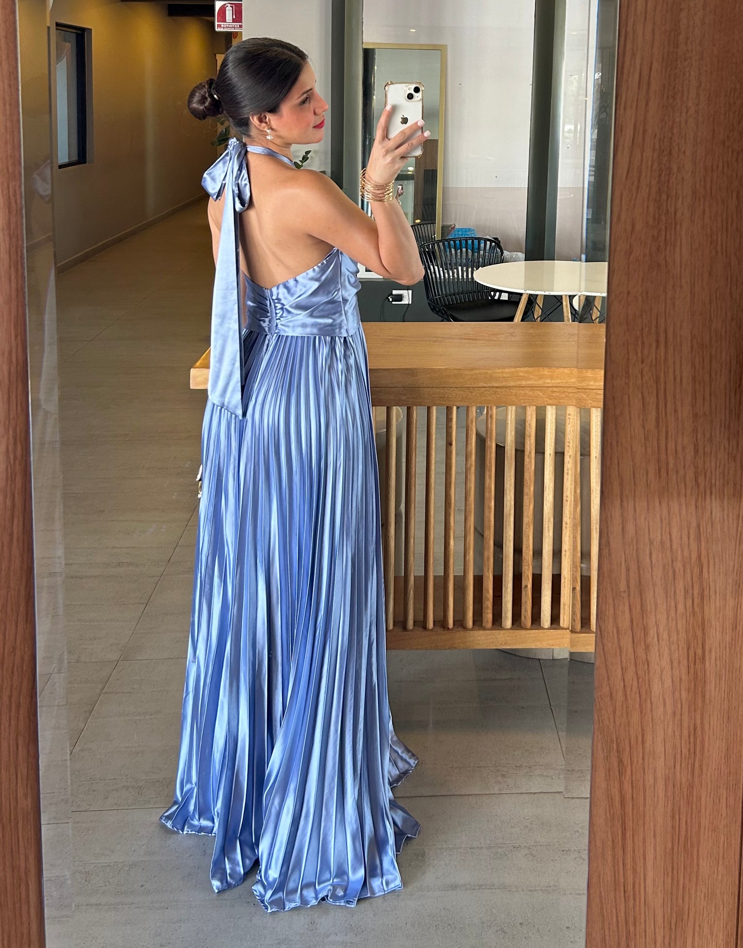 Vestido Elisa Azul Claro