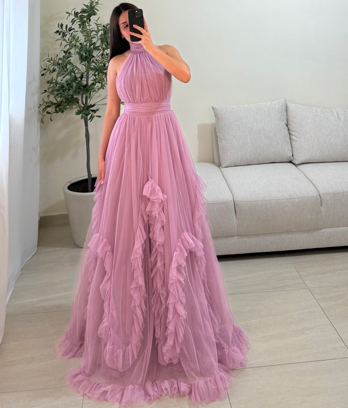 Vestido Paula Rosa Mauve