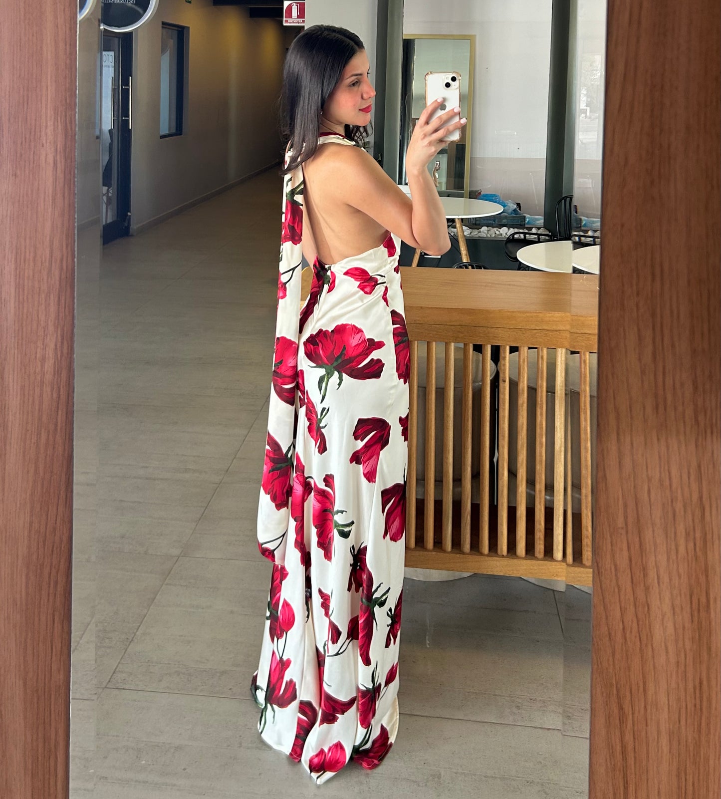 Vestido Catalina Ivory Flores