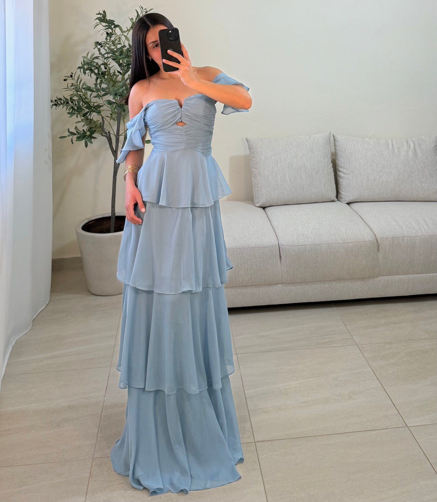 Vestido Mayra Azul Cielo