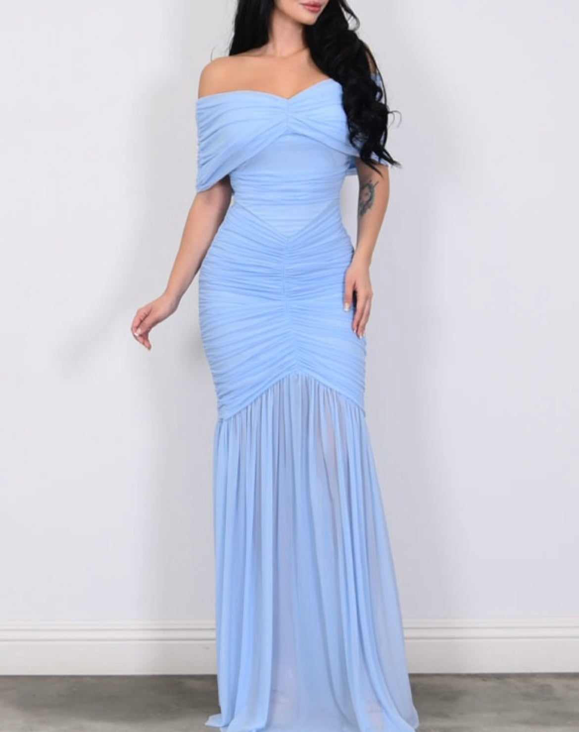 Vestido Lorena Azul Cielo