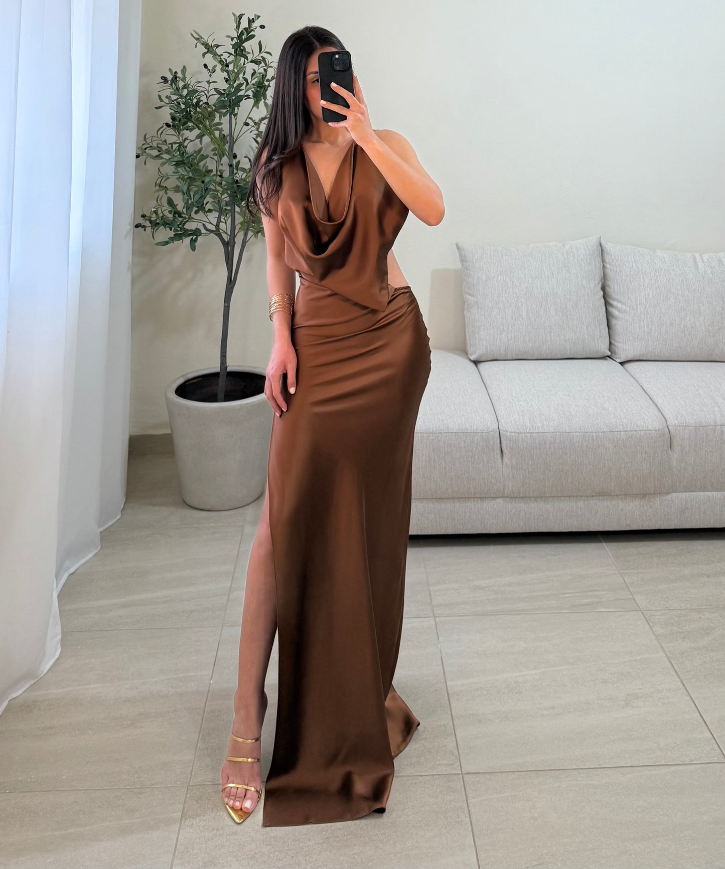 Vestido Mara Café
