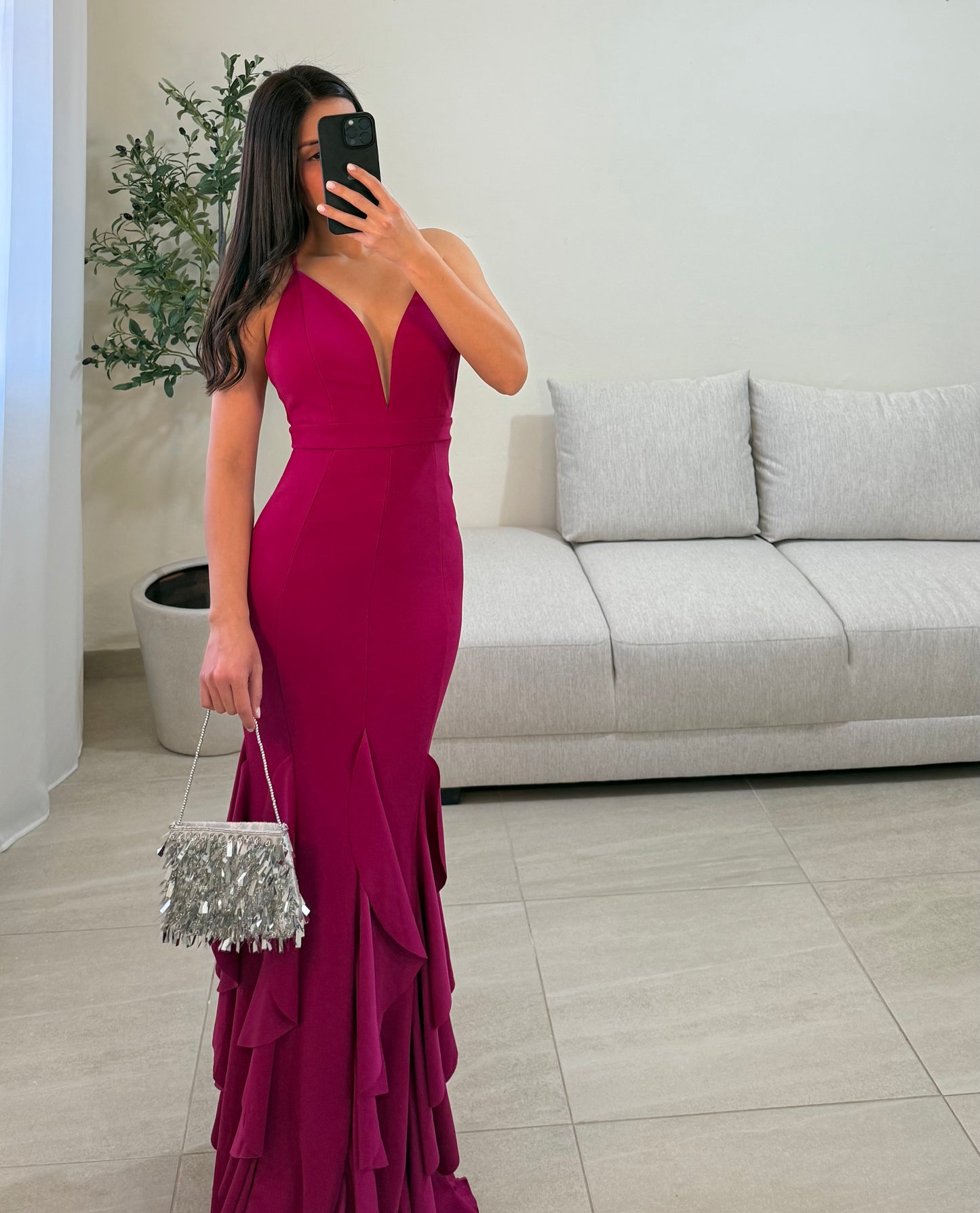 Vestido Evelyn Fucsia