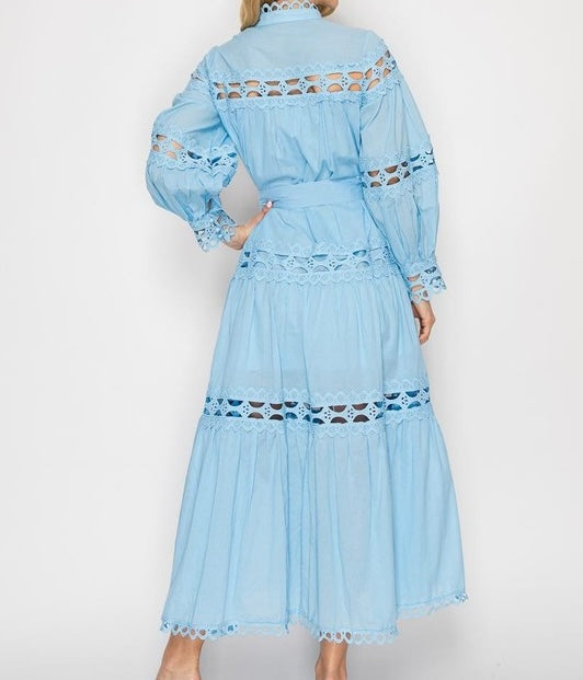 Vestido Ofelia Azul Cielo