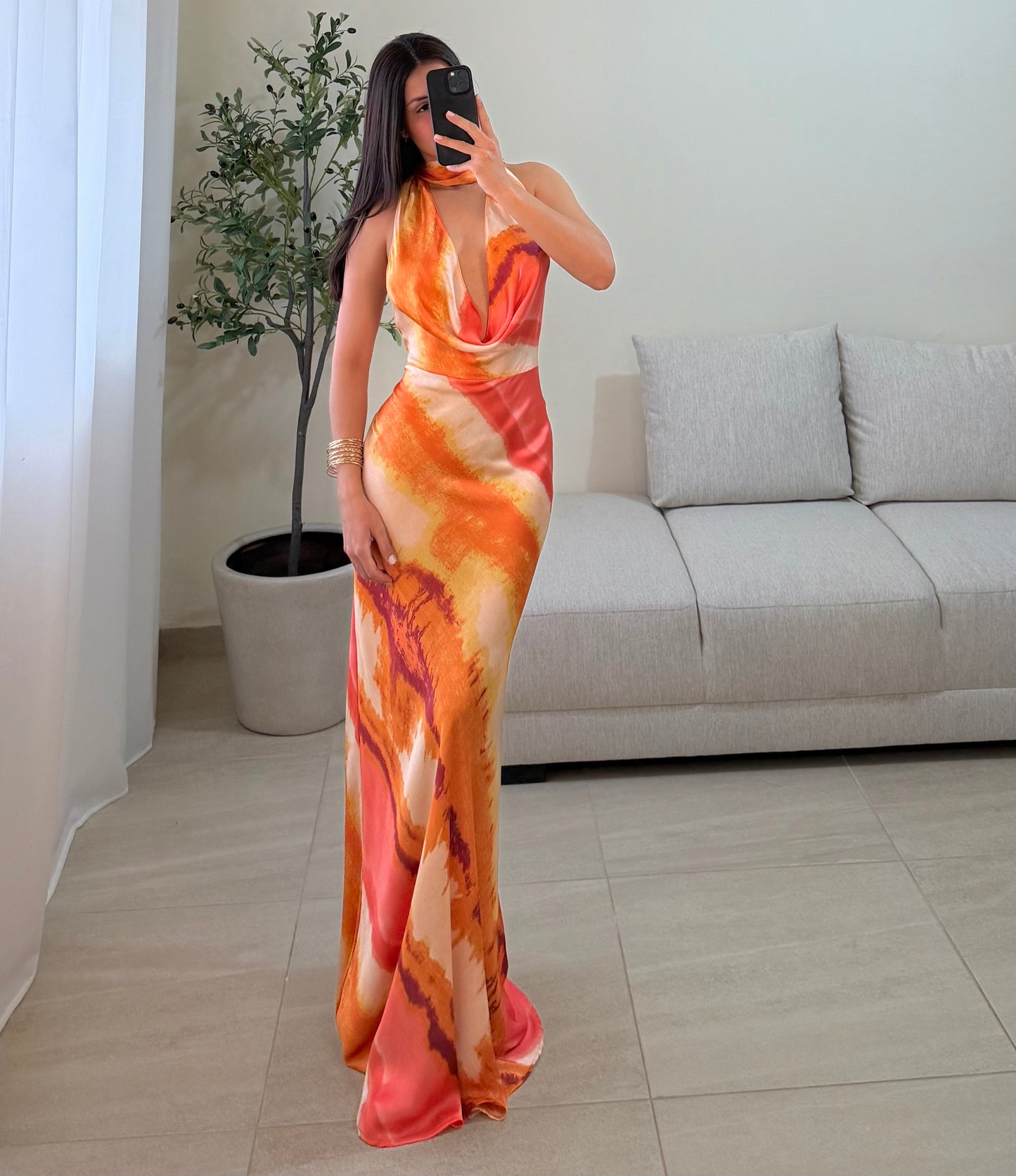 Vestido Catalina Coral Multi