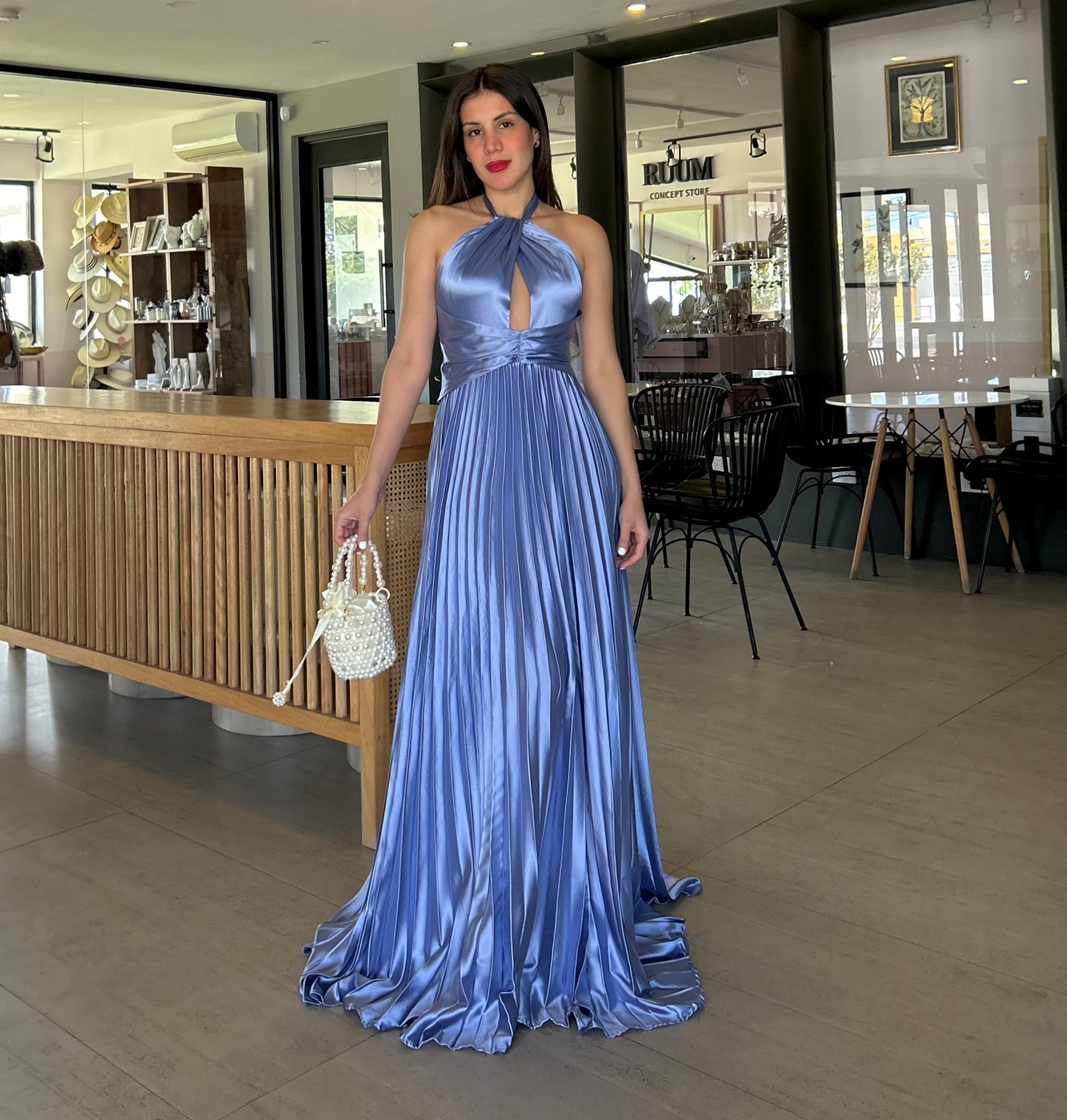 Vestido Elisa Azul Claro