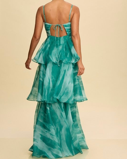 Vestido Eleonor Verde Azulado