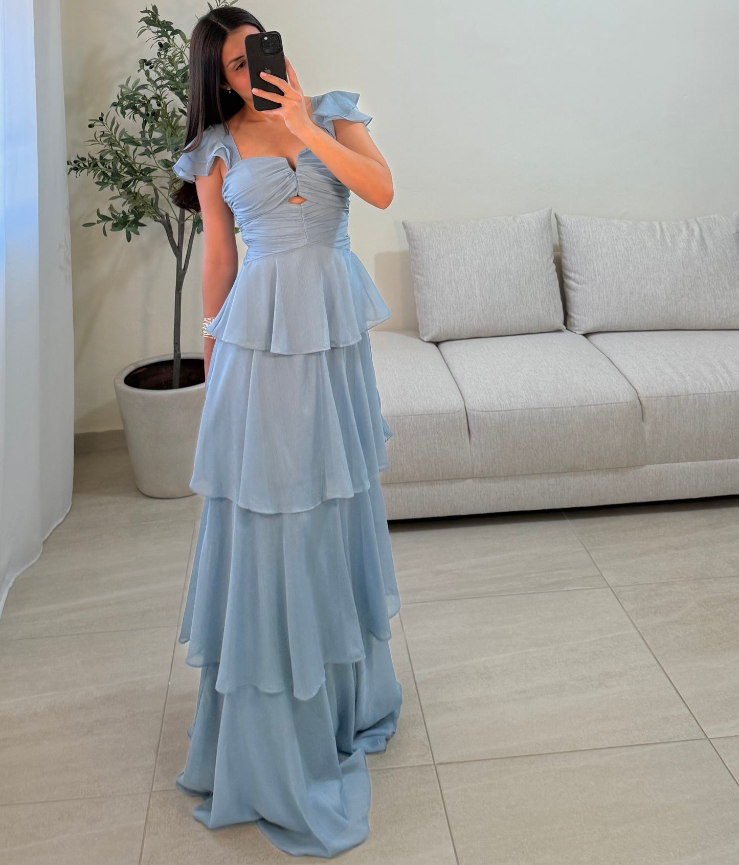 Vestido Mayra Azul Cielo