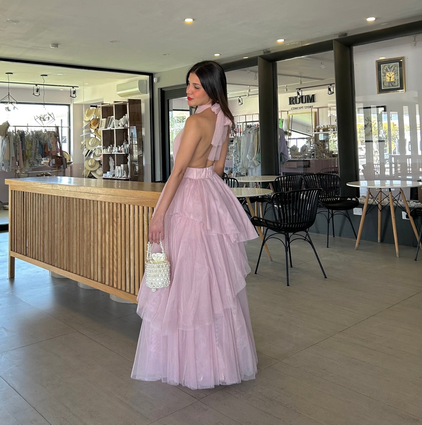 Vestido Priscila Rosa Palo