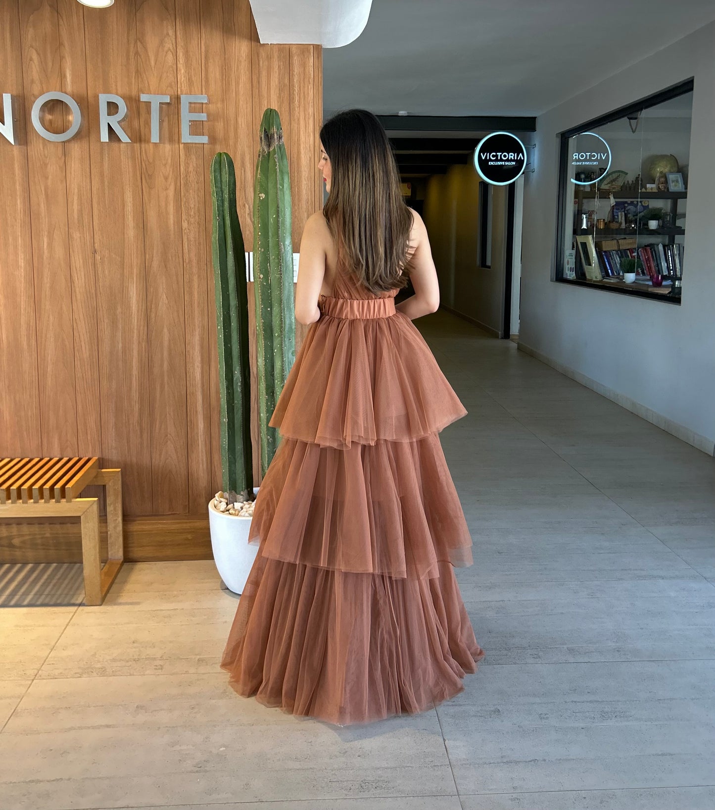 Vestido Charlotte Café