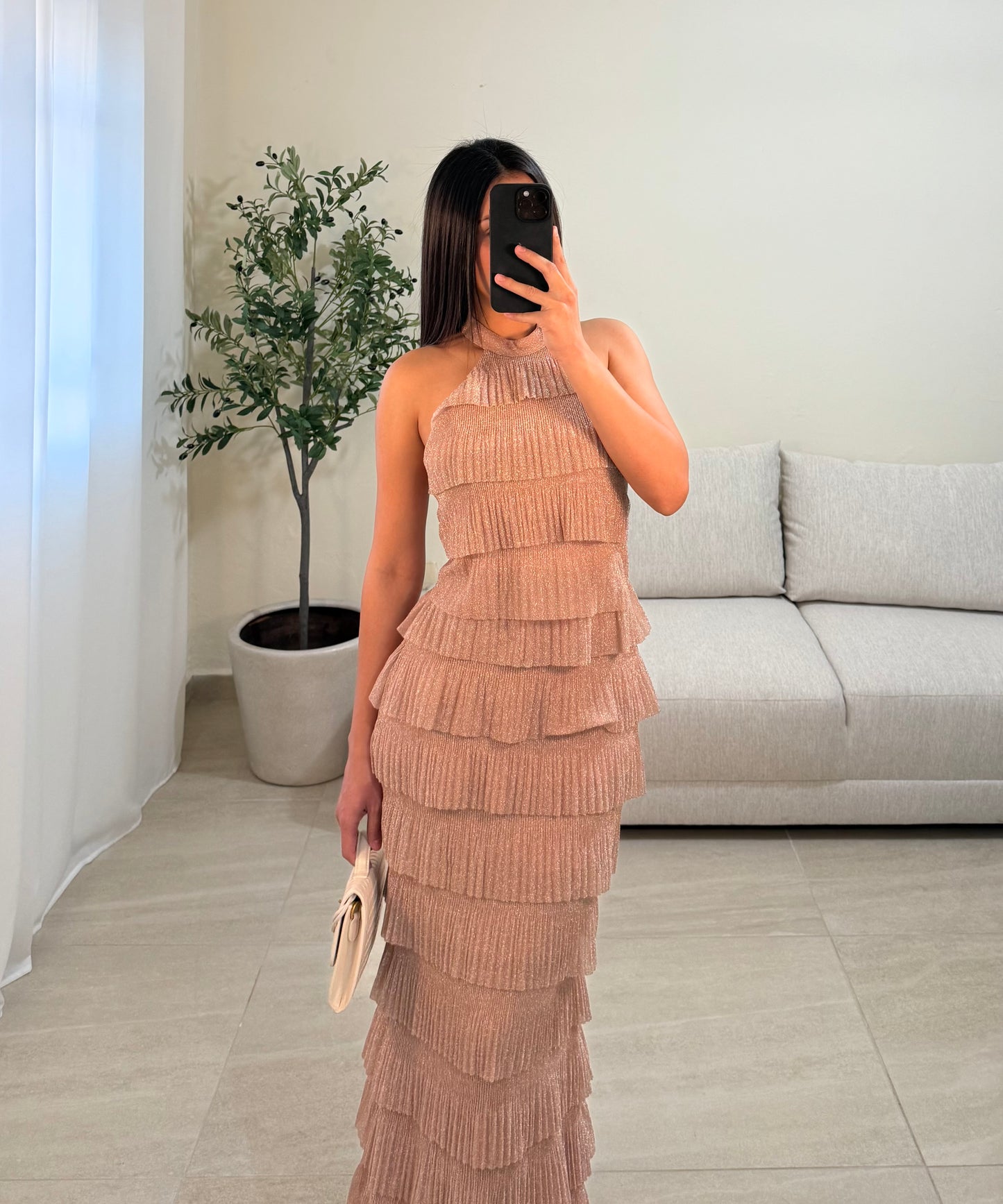 Vestido Esther Champagne