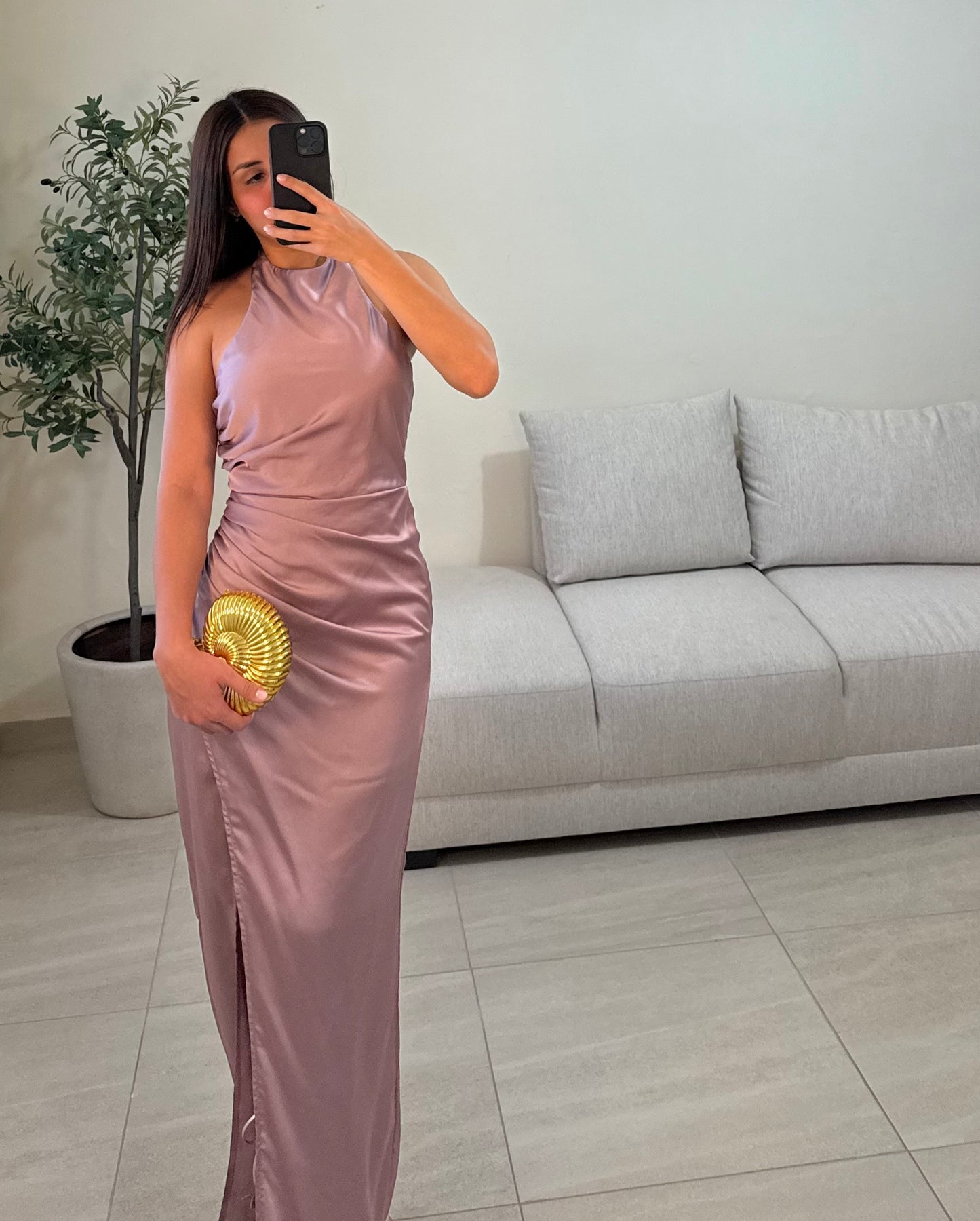 Vestido Elena Mauve
