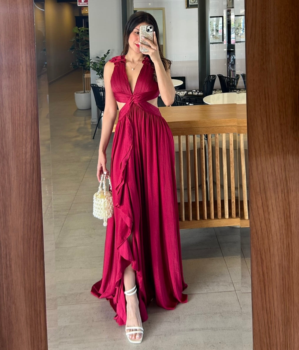 Vestido Balbina Vino