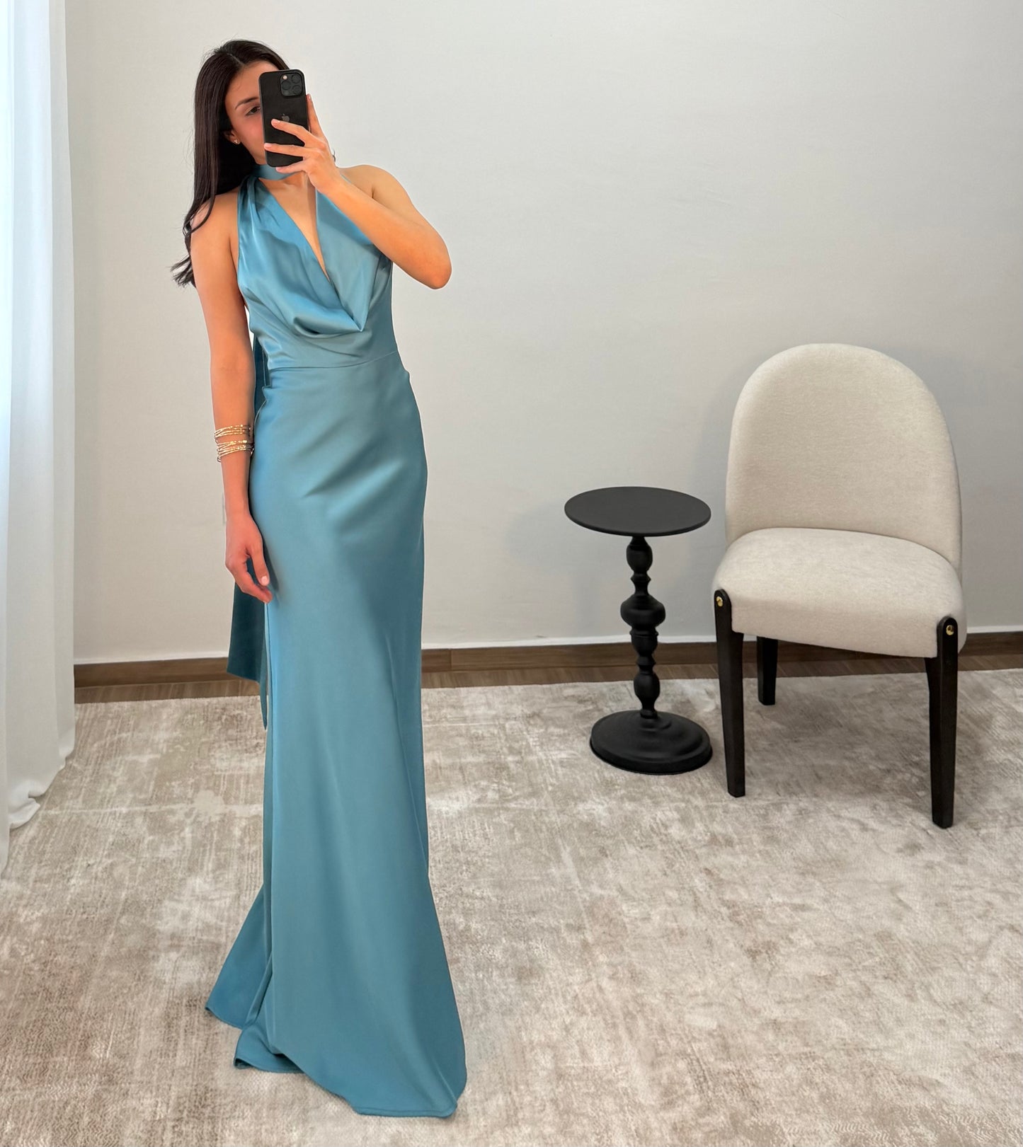 Vestido Catalina Azul Neblina