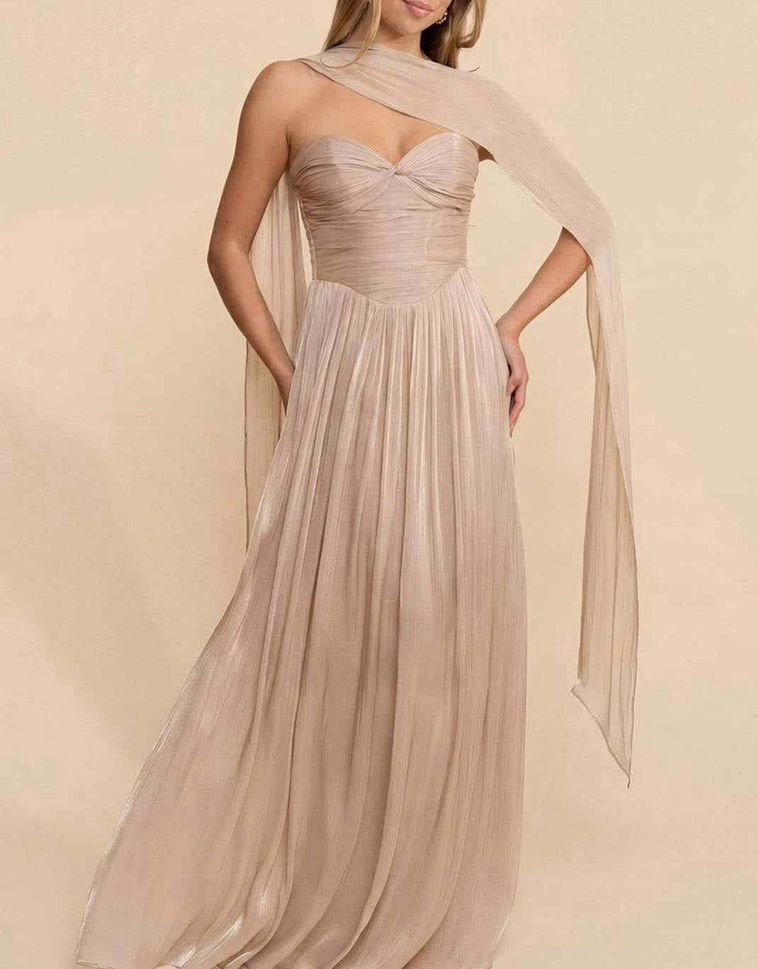 Vestido Azucena Champagne