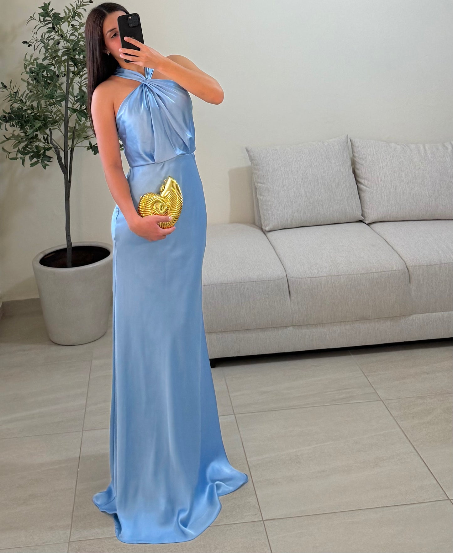 Vestido Singapur Azul Cielo