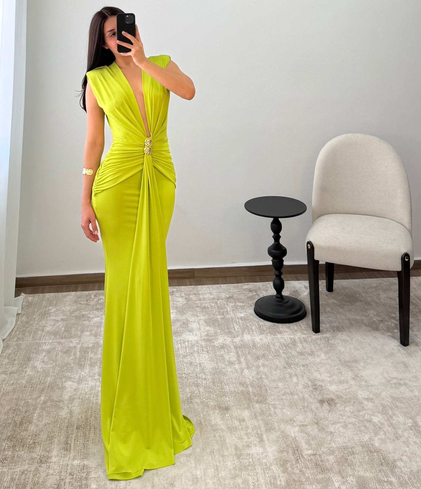 Vestido Ginebra Verde Lima