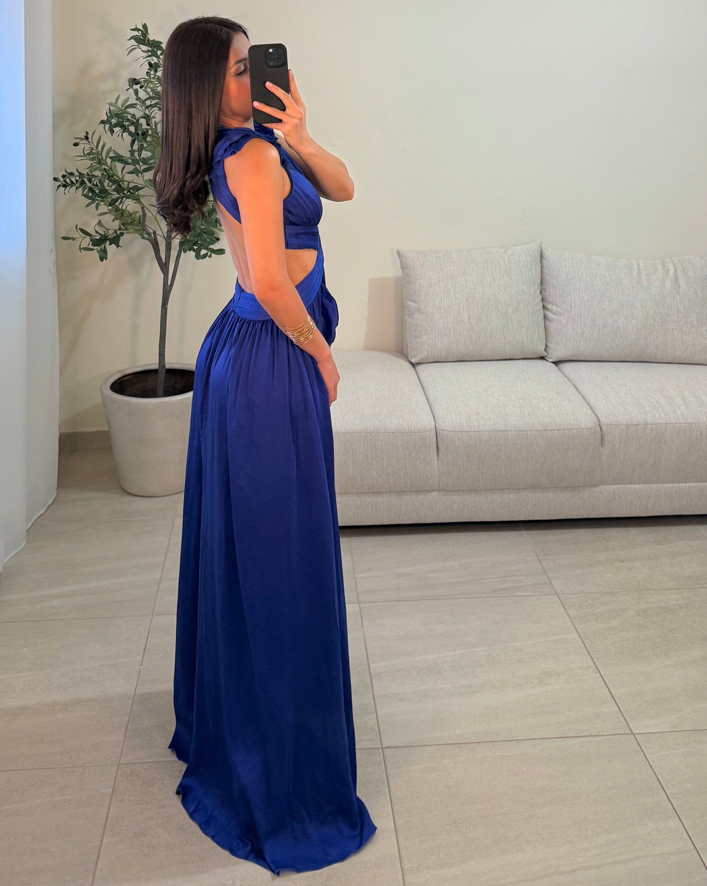 Vestido Balbina Azul rey