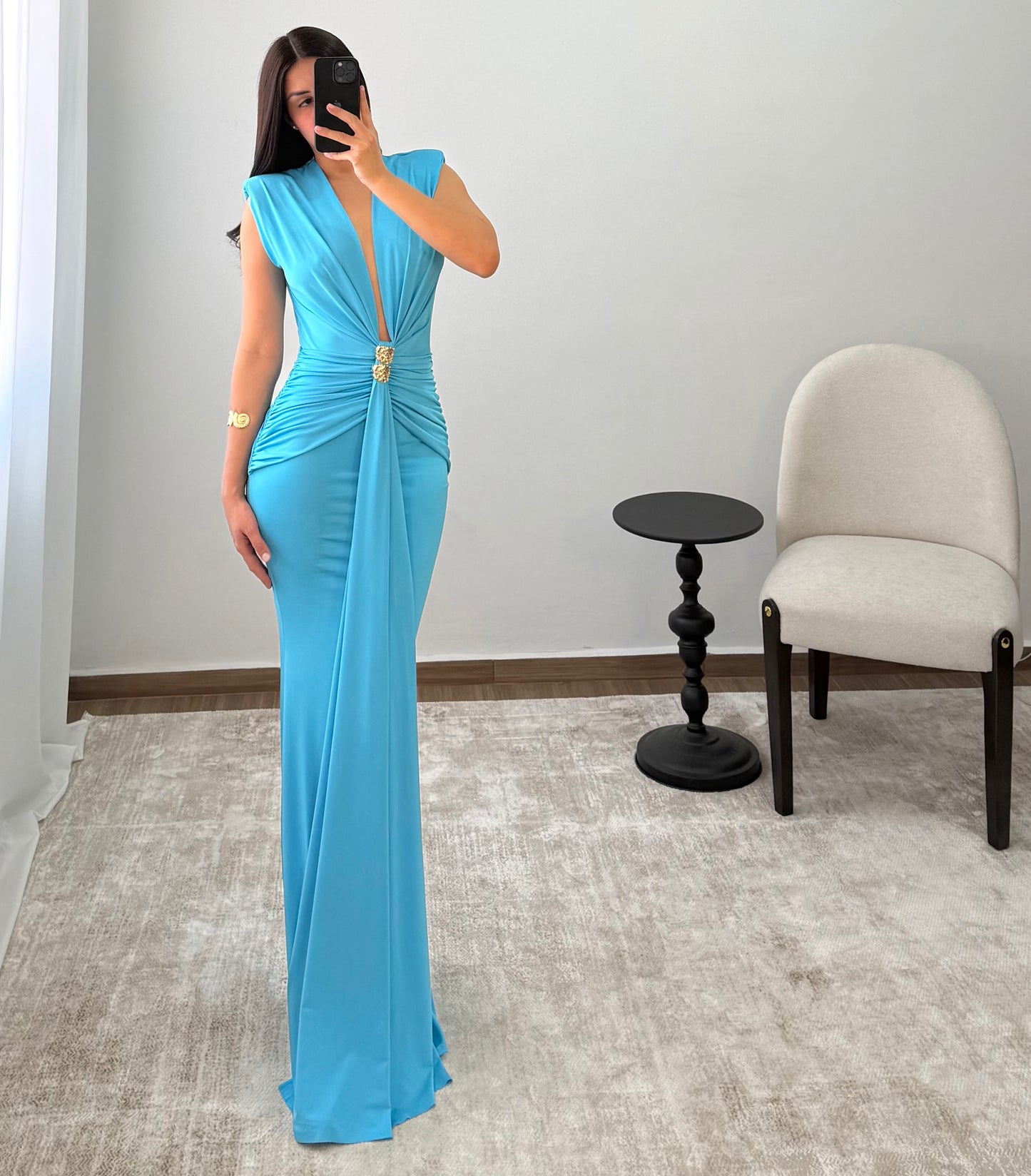 Vestido Ginebra Azul Celeste
