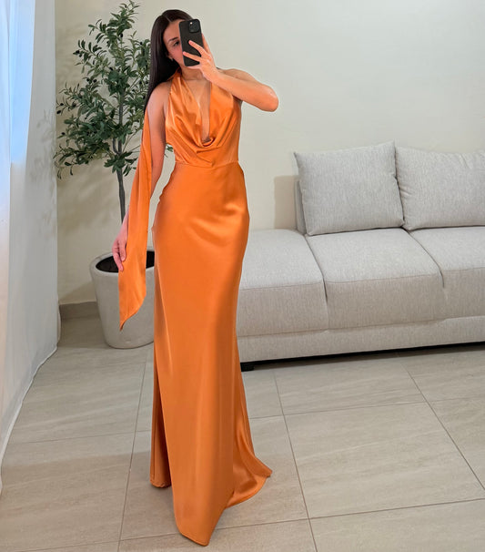 Vestido Catalina Naranja Oscuro