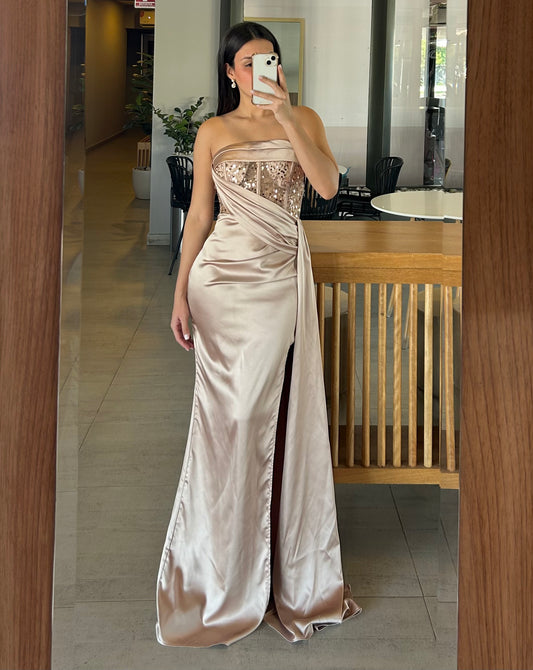 Vestido Anette Champagne