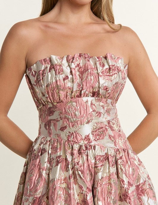 Vestido Helen Flores Rosa