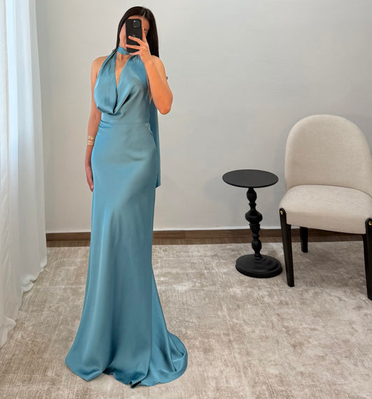 Vestido Catalina Azul Neblina