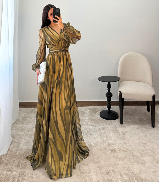 Vestido Edén Oliva Multi