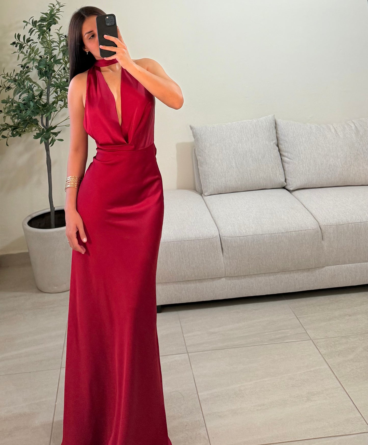 Vestido Catalina Vino