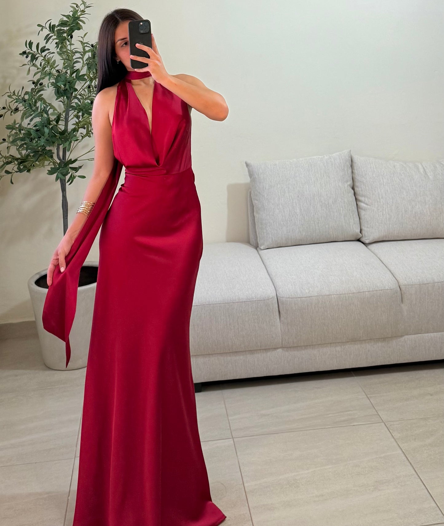 Vestido Catalina Vino