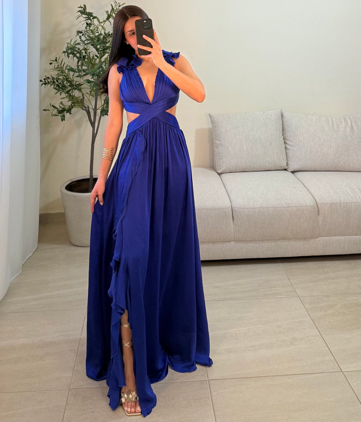Vestido Balbina Azul rey