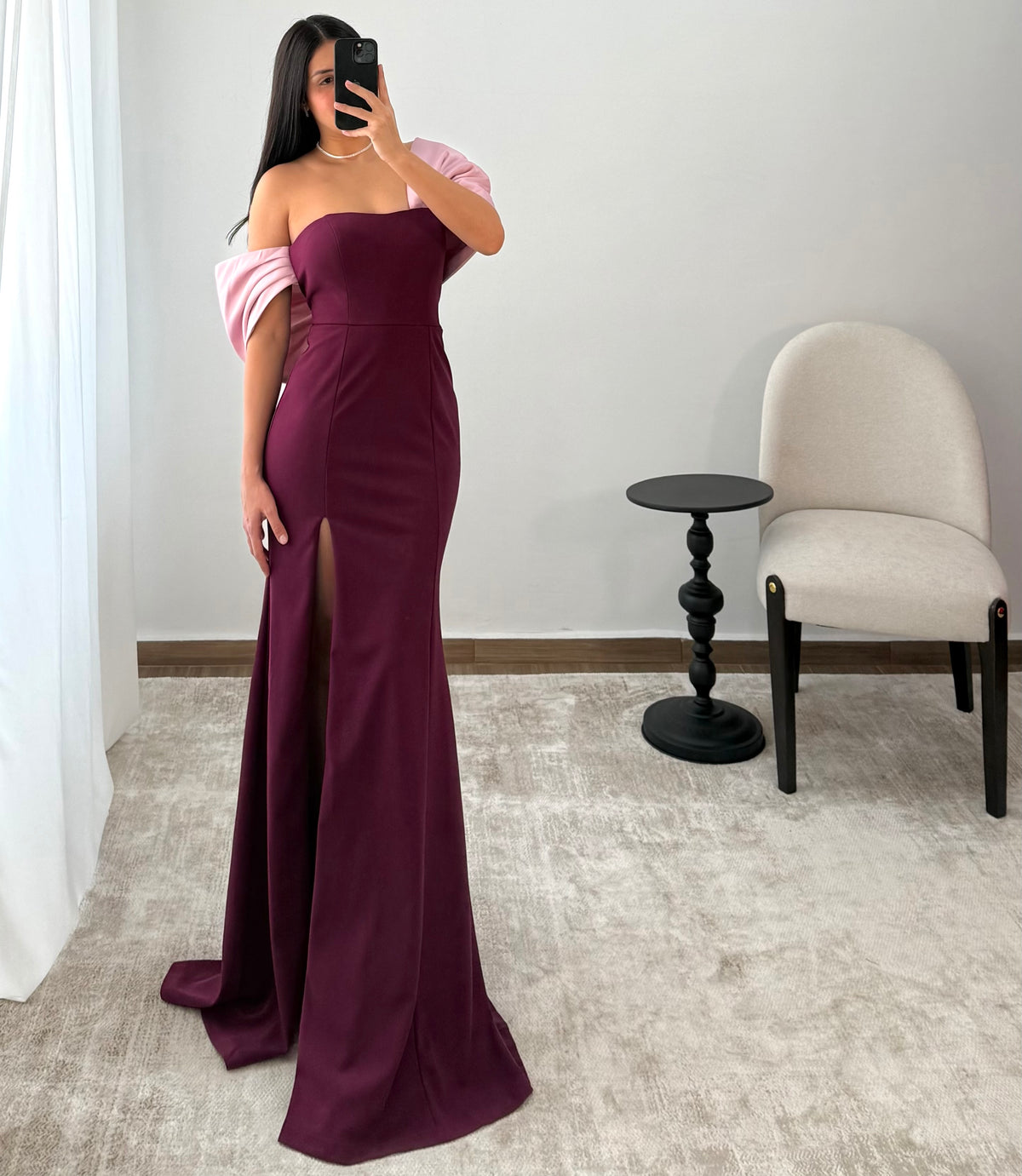 Vestido Carola Púrpura/Rosa