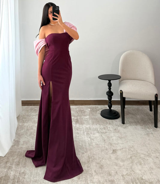 Vestido Carola Púrpura/Rosa