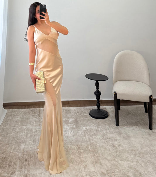 Vestido Dina Champagne
