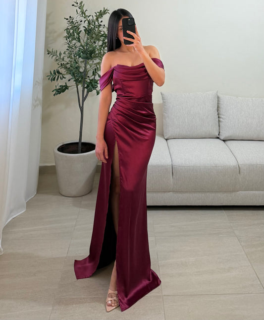 Vestido Marina Vino