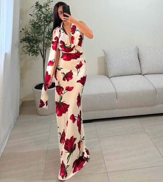 Vestido Catalina Ivory Flores