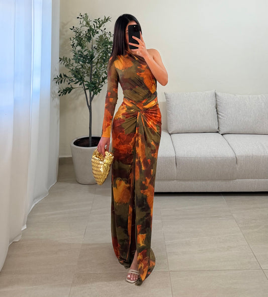 Vestido Vicenza Multi Oliva