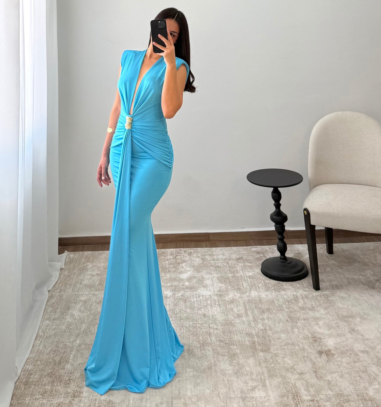 Vestido Ginebra Azul Celeste