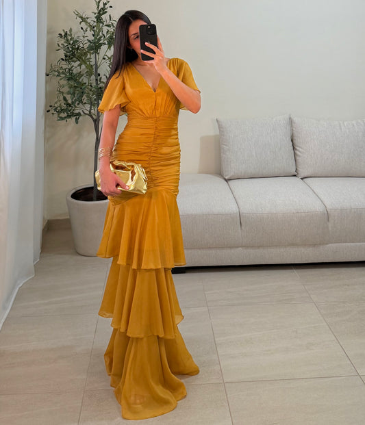 Vestido Darla Mostaza