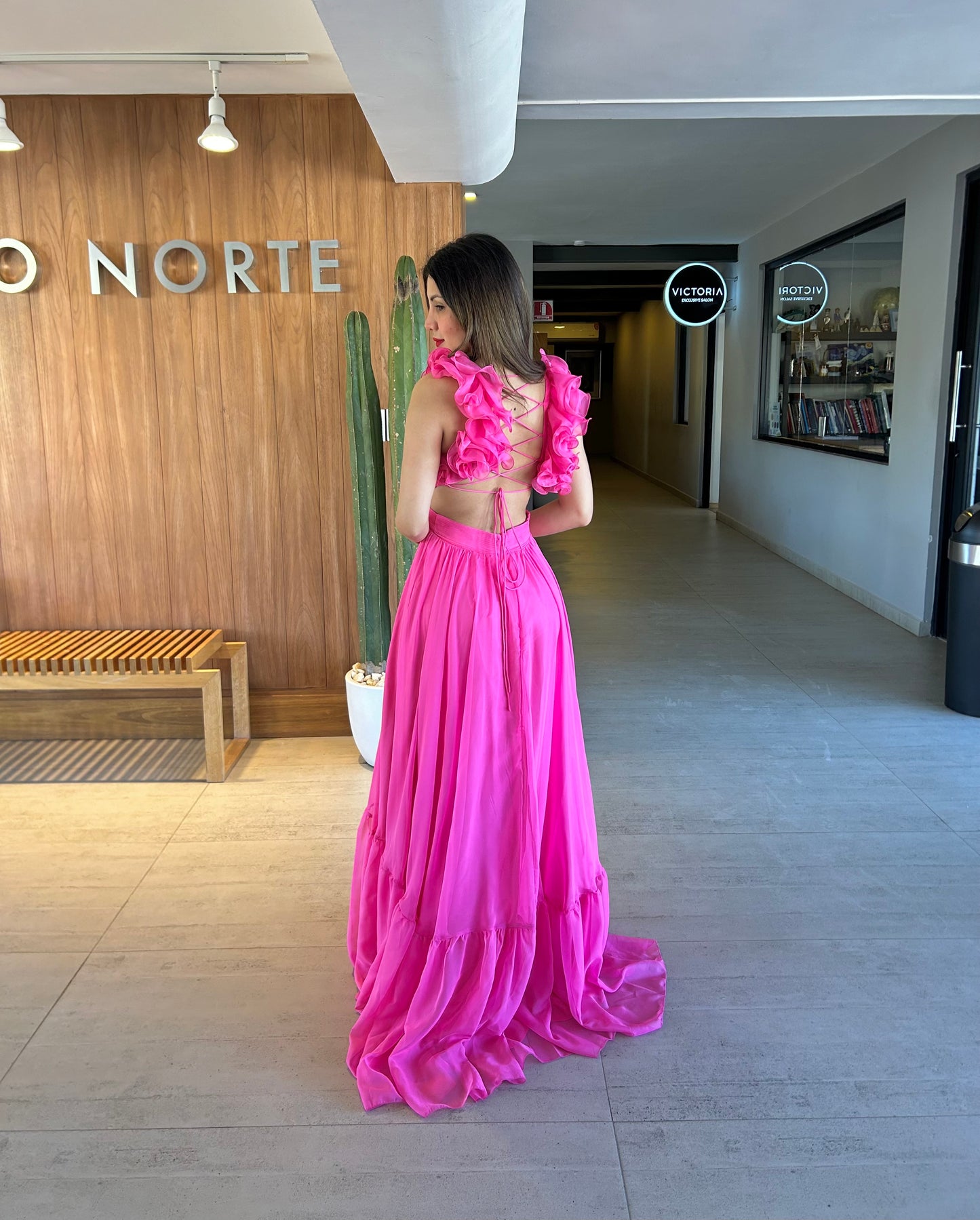 Vestido Bella rosa