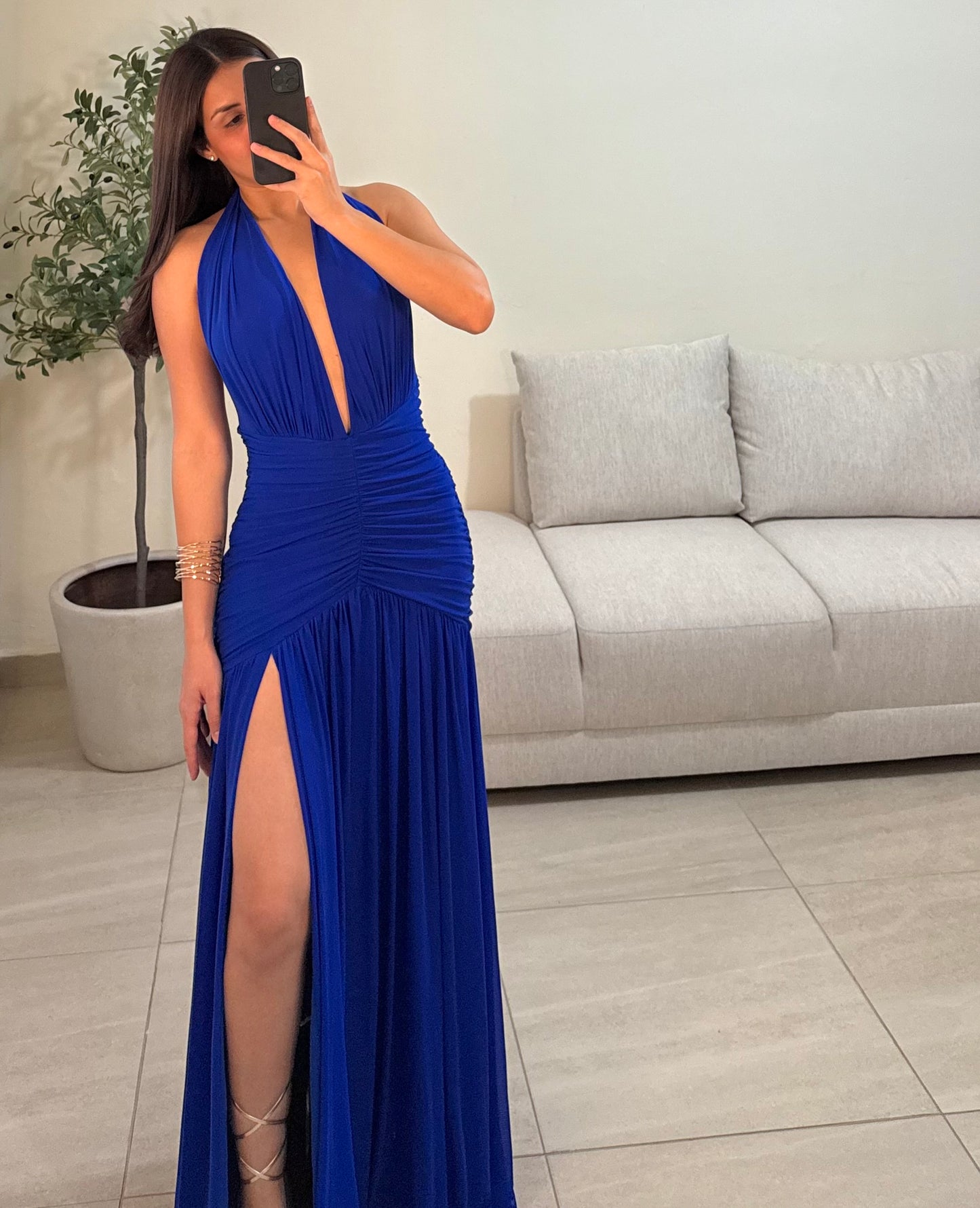 Vestido Lisa Azul Rey