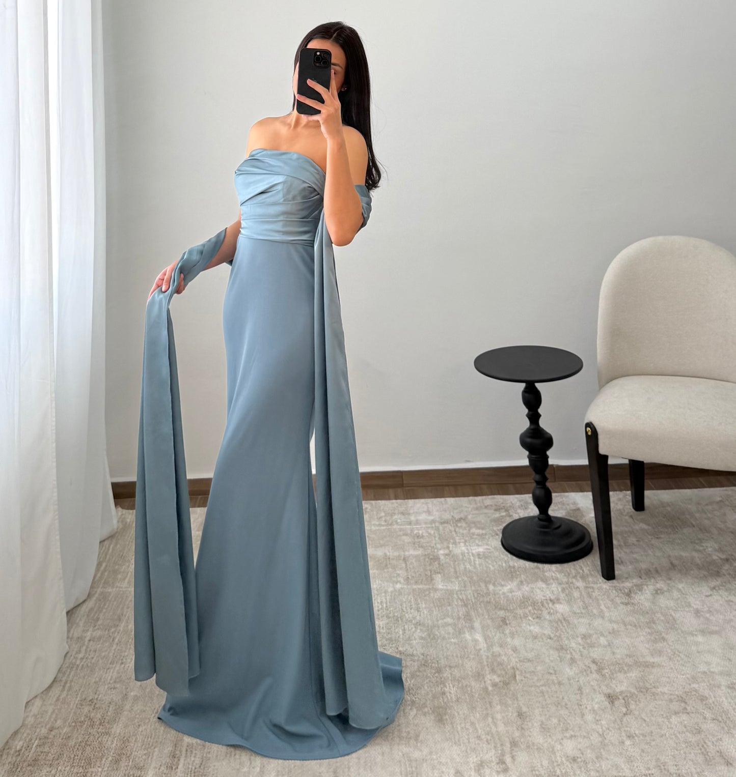 Vestido Maia Azul Neblina