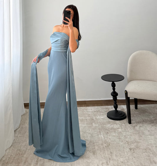 Vestido Maia Azul Neblina